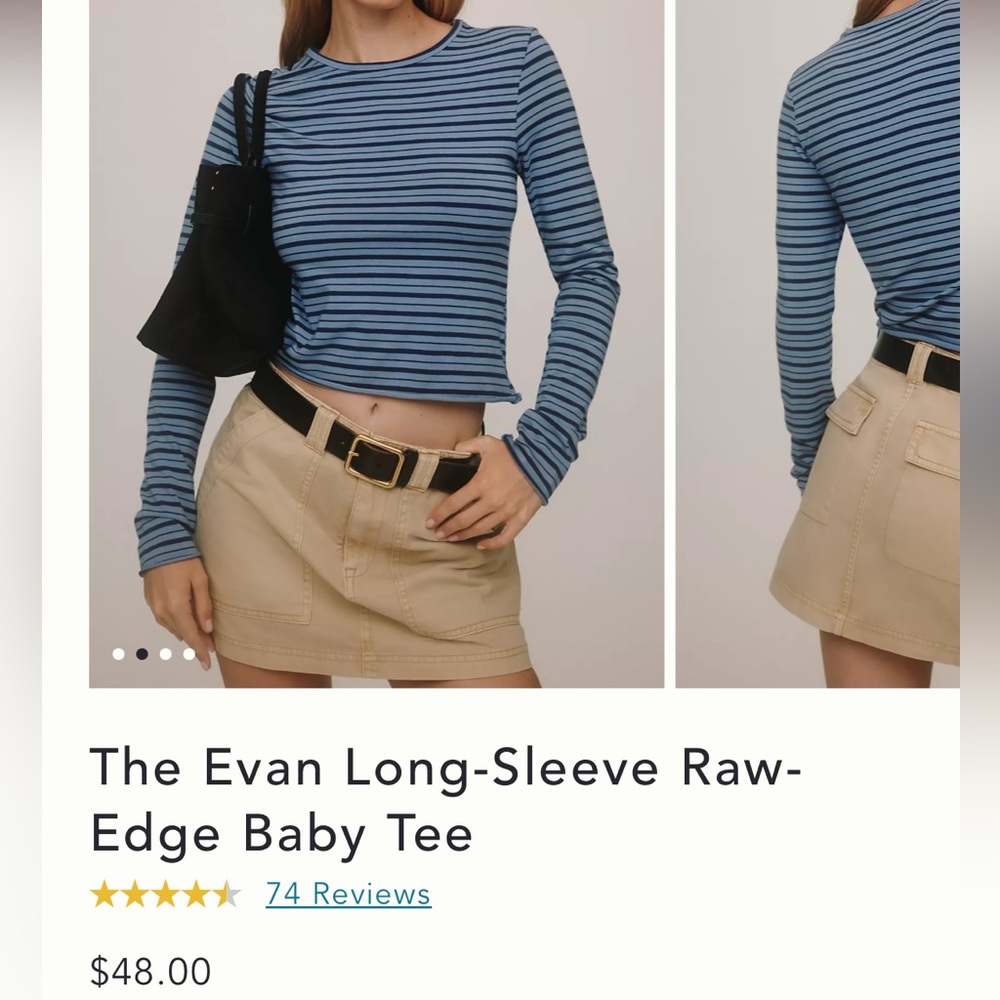 NWT Anthropologie Evan Long Sleeve Baby Tee